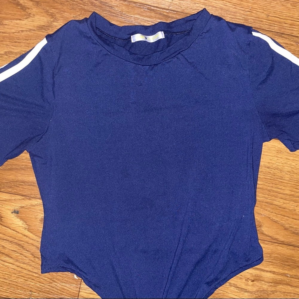 Navy blue crop top